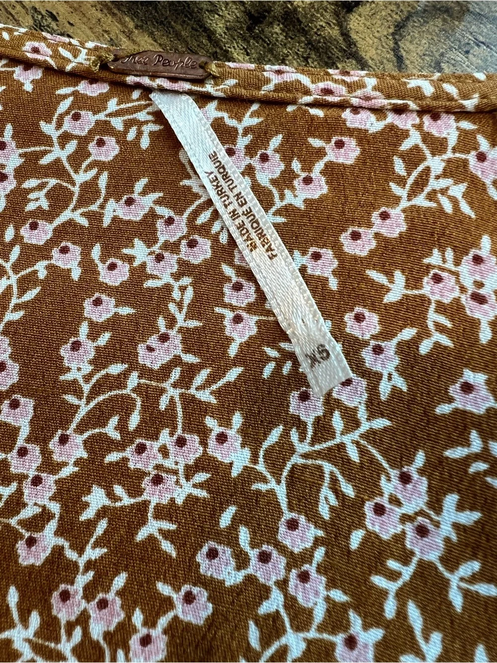 Free People Floral Faux Wrap Mini Dress Pockets Side Zip Boho Size XS - Picture 3 of 12
